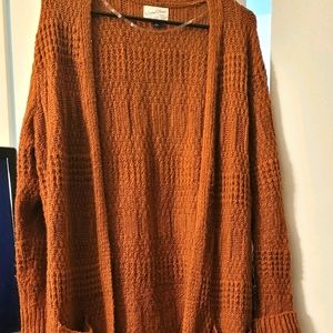 Rust color cardigan